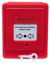 acionador manual de alarme de incêndio