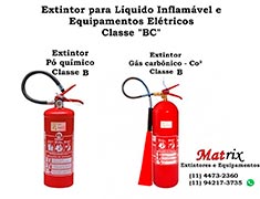 Extintor de incêndio classe BC