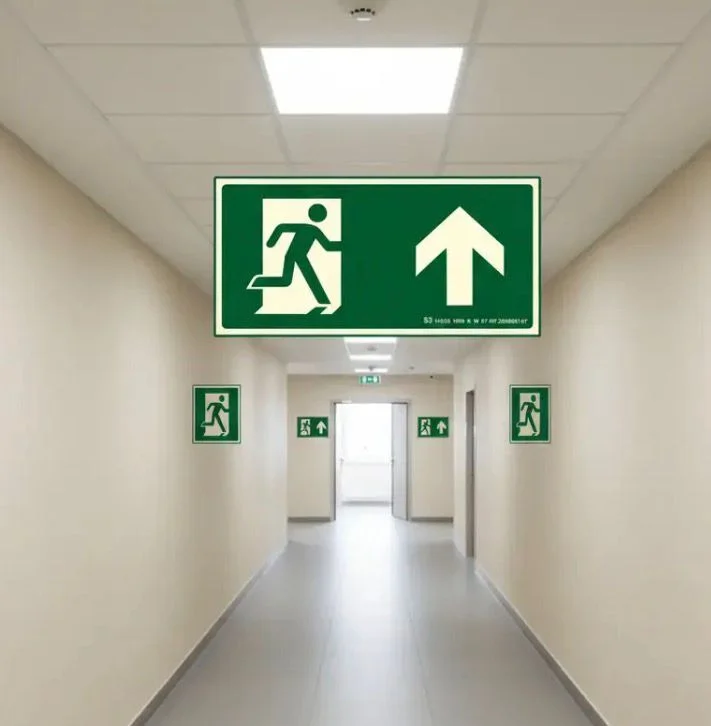 instalação de sinalização de emergência